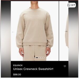 EQUINOX Oversized Unisex Crewneck Sweatshirt – Taupe – Size M